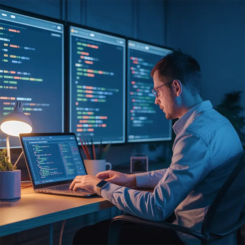 Software engineer integrating proxy API into backend system